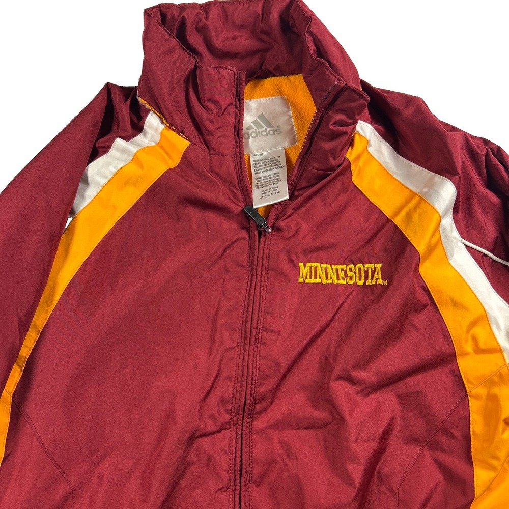 Adidas Minnesota Golden Gophers Football Full Zip On Field Jacket Women L Maroon